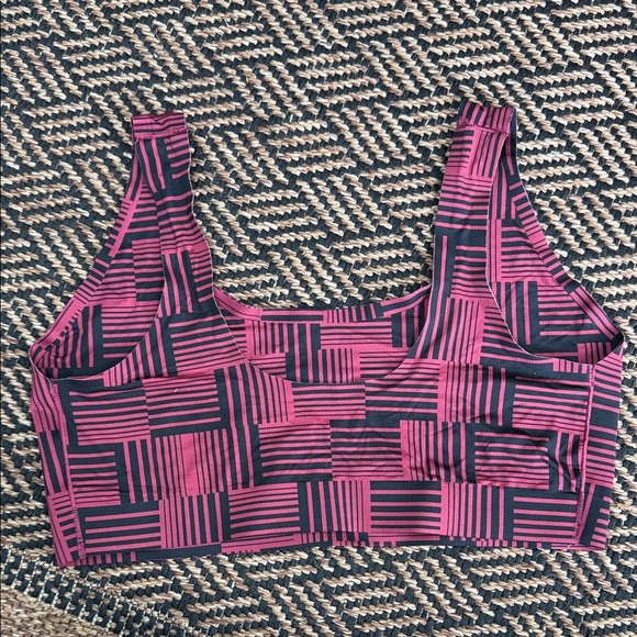 MeUndies Pink and Black Patterned Bra XL - Picture 2 of 5